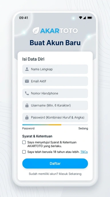 Panduan Registrasi Akun Baru di akartoto