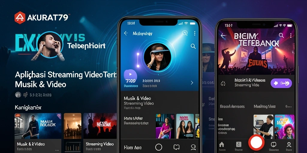 Tampilan antarmuka AKURAT79 yang mudah digunakan untuk Streaming Video.