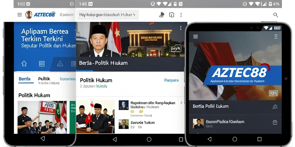 Tampilan utama AZTEC88 dengan berita terkini tentang Politik dan Hukum.