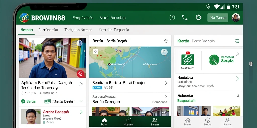 Tampilan antarmuka BROWIN88 yang modern dan informatif.