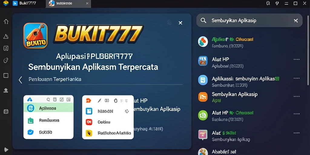 Tampilan antarmuka BUKIT777 yang sederhana dan mudah digunakan.