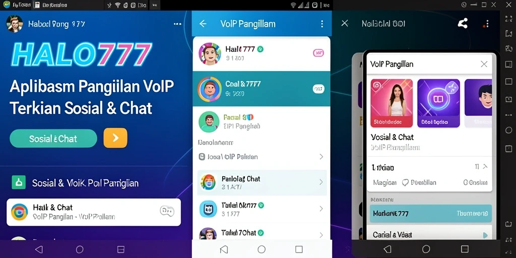 Tampilan antarmuka HALO777 yang ramah pengguna untuk VoIP Panggilan.