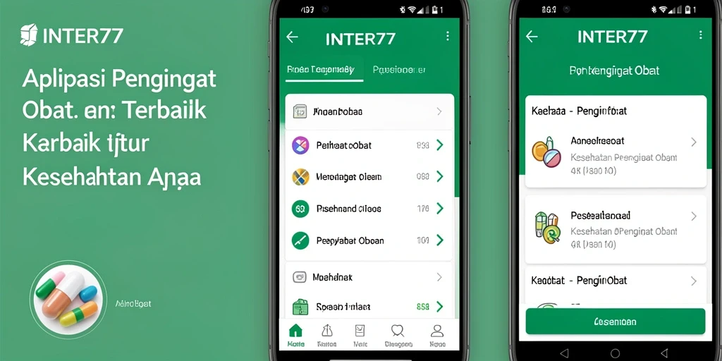 Tampilan antarmuka INTER77 yang intuitif untuk pengingat obat.