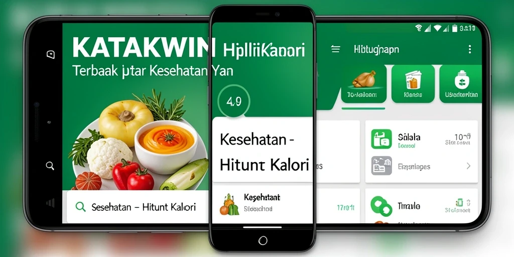 Tampilan antarmuka utama KATAKWIN untuk Hitung Kalori.