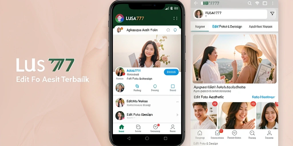 Tampilan antarmuka LUSA777 yang user-friendly untuk Edit Foto Aesthetic.