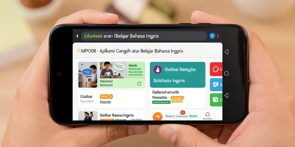 Antarmuka MPO08 yang interaktif dan menarik untuk Belajar Bahasa Inggris.