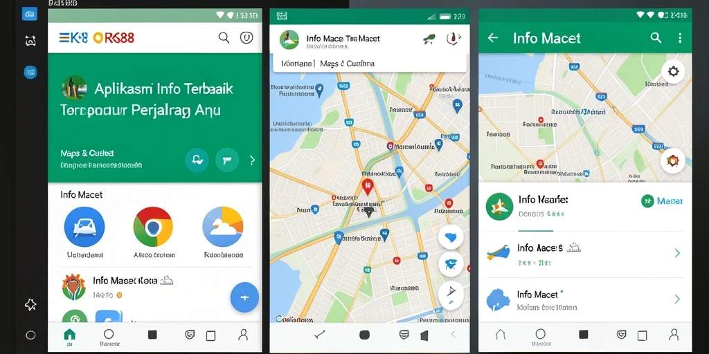 Tampilan antarmuka RK88 menunjukkan informasi kemacetan terkini.