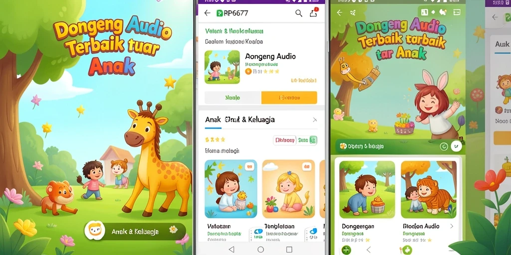 Antarmuka aplikasi RP6677 yang ramah anak dan interaktif.