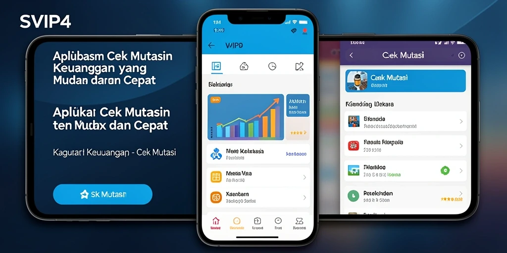 Tampilan antarmuka aplikasi SVIP4 yang memudahkan cek mutasi keuangan.
