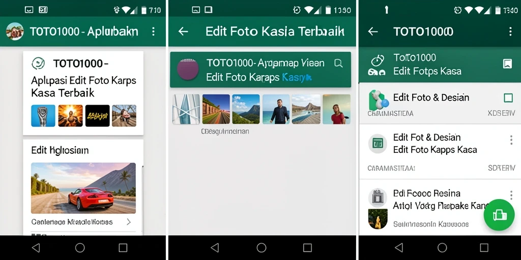 Antarmuka pengguna TOTO1000 dengan fitur Edit Foto Kertas Kaca.